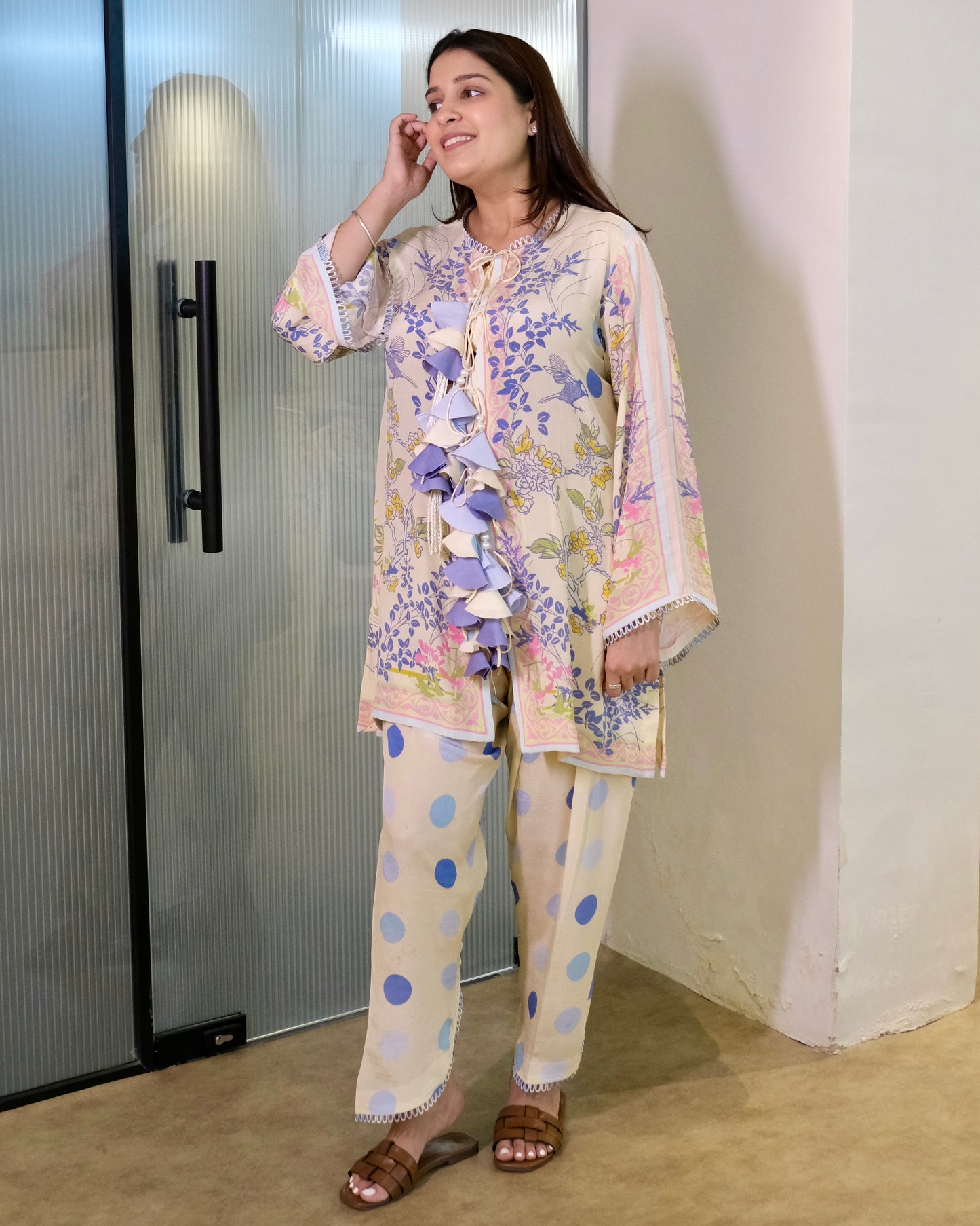 Polka Salwar Co-Ord Set