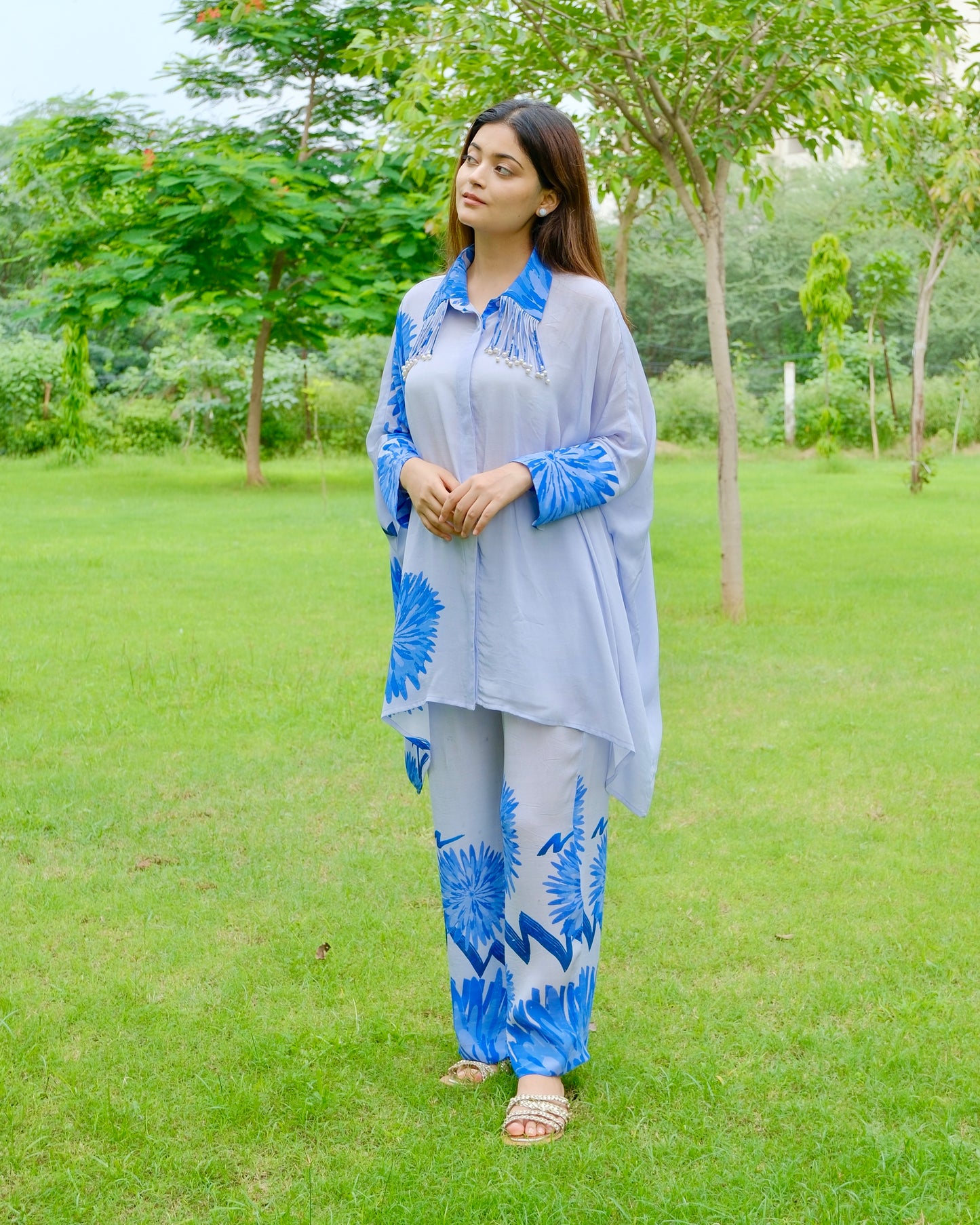 Blue Floral Co-Ord Set